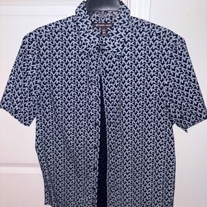 Michael Kors Black and White Patterned Shirt